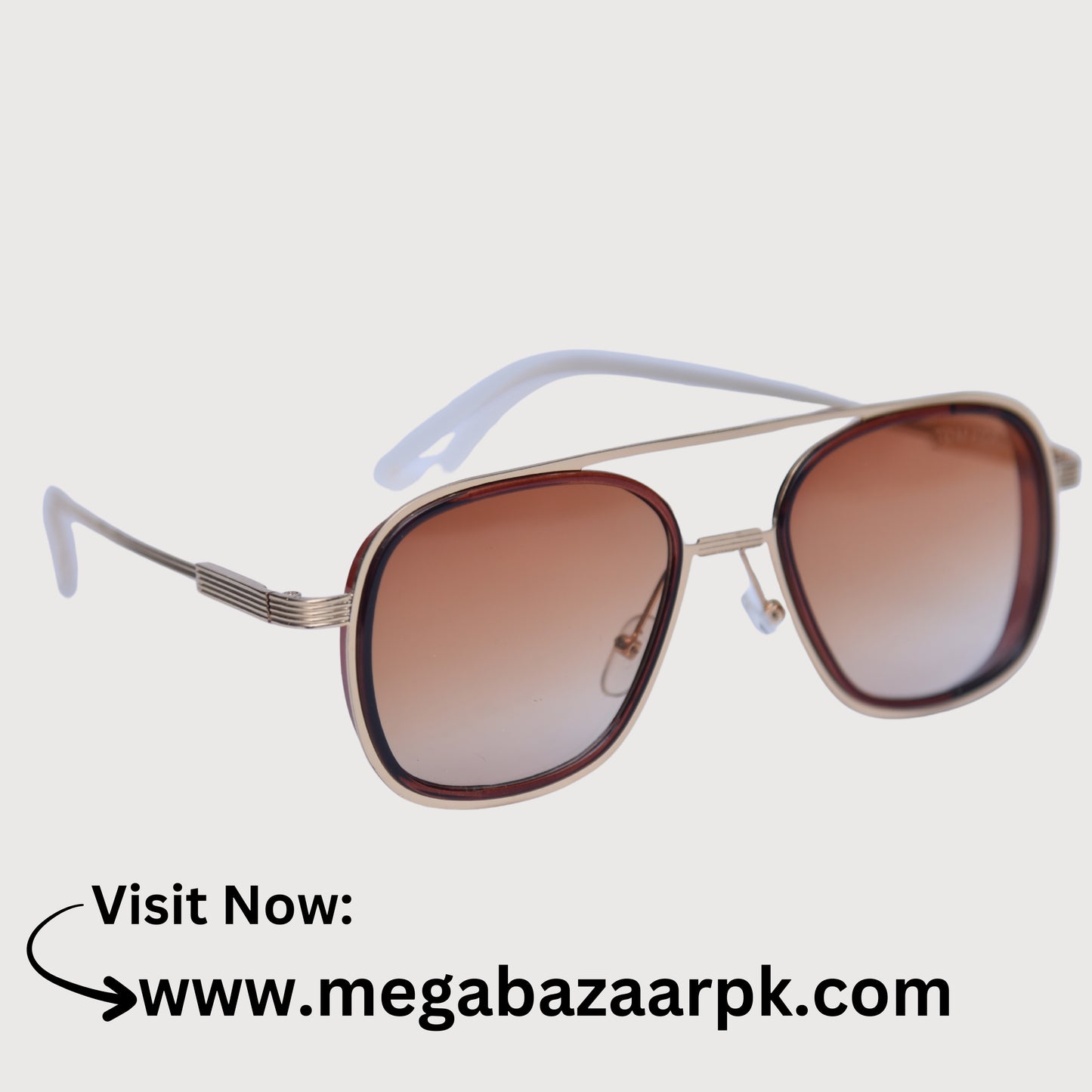 Retro-Inspired Square Gradient Sunglasses