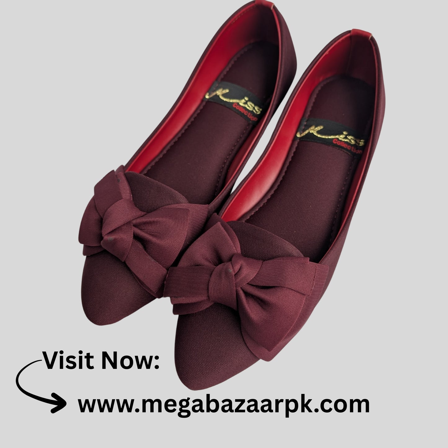 Elegant Maroon Bow Flats – Stylish & Comfortable