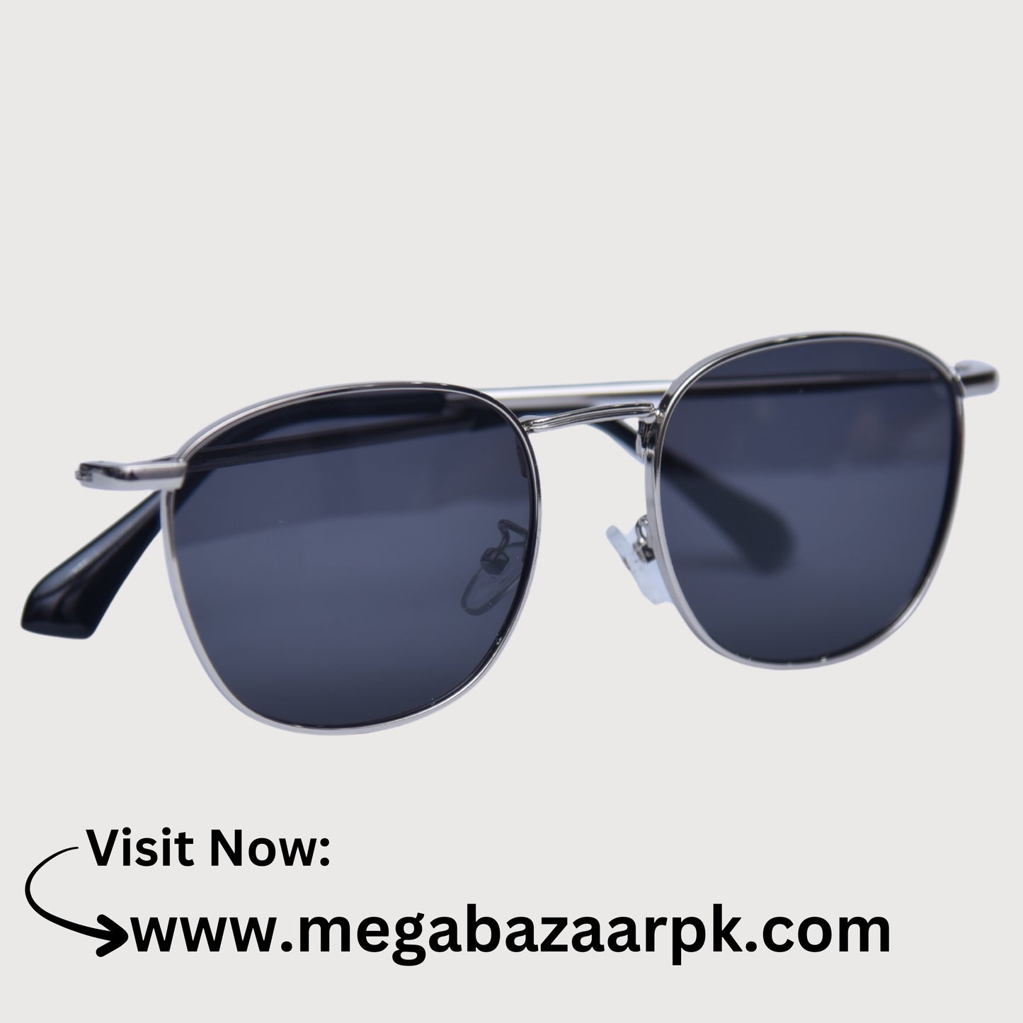 Modern Classic Square-Frame Double-Bridge Sunglasses