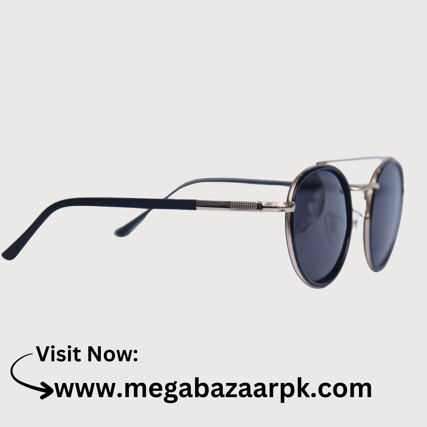 Classic Round Double-Bridge Sunglasses