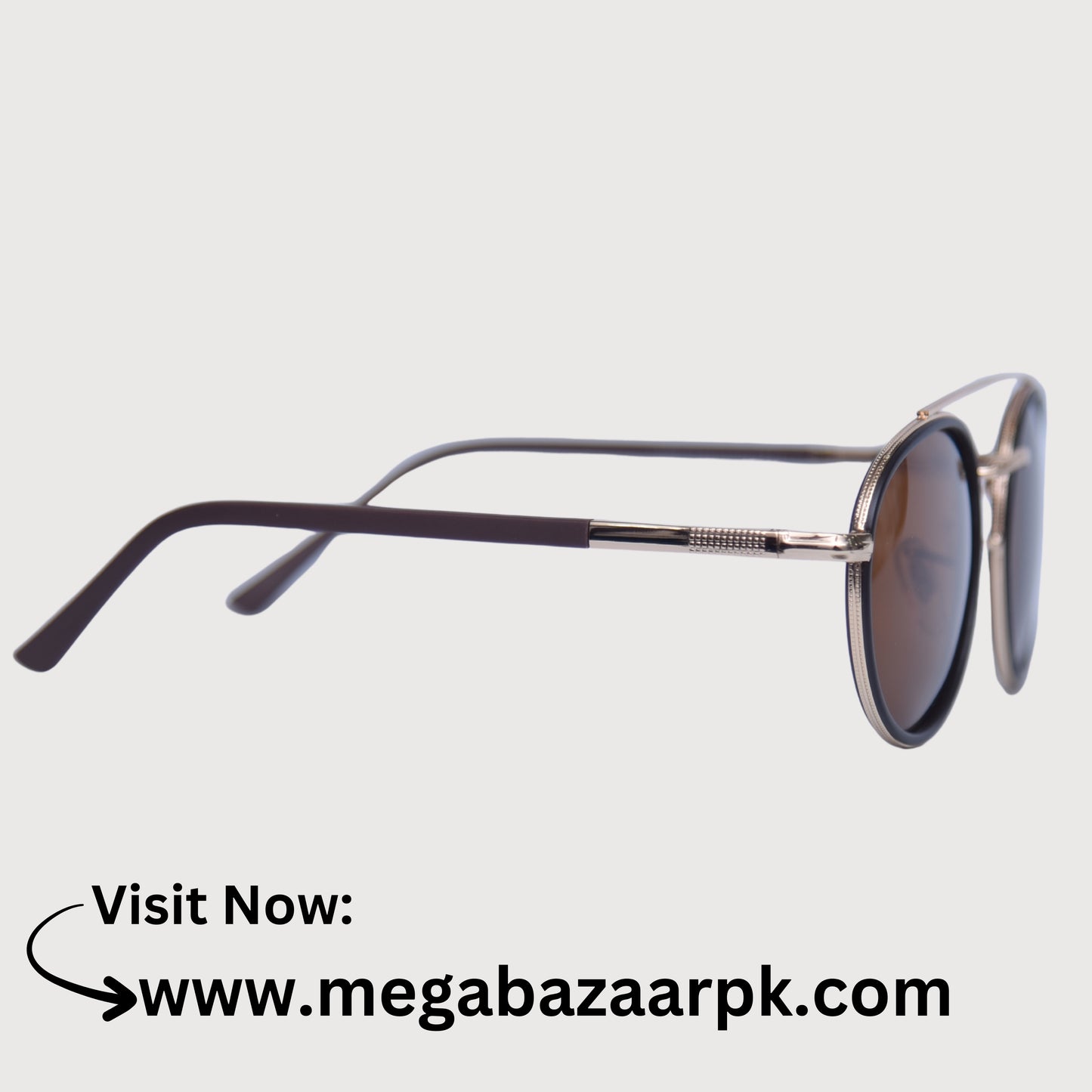 Vintage-Inspired Round Double-Bridge Sunglasses