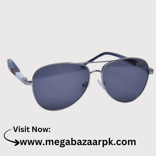 Aviator-Style Classic Black Sunglasses