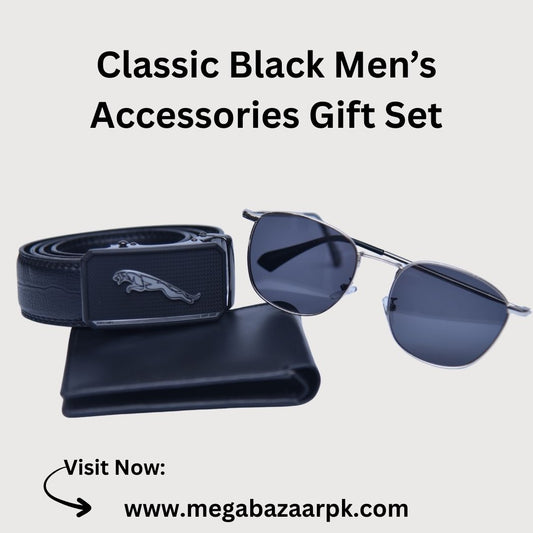 Classic Black Men’s Accessories Gift Set