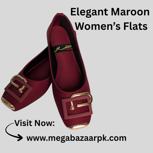 Elegant Maroon Women’s Flats