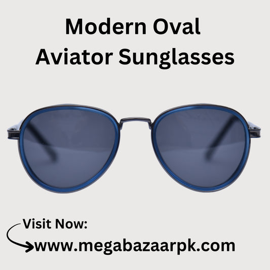 Modern Oval Aviator Sunglasses