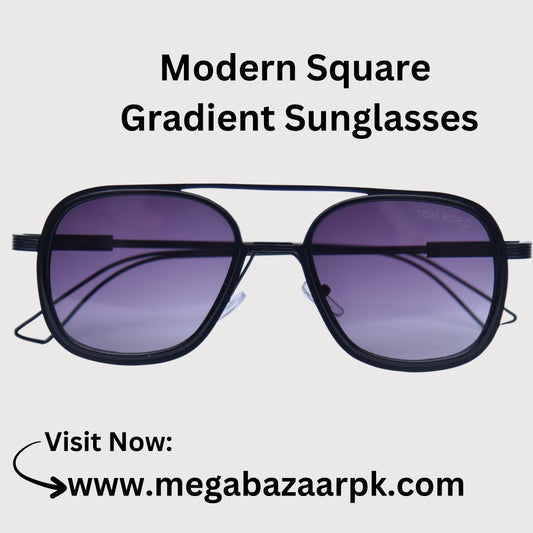 Modern Square Gradient Sunglasses