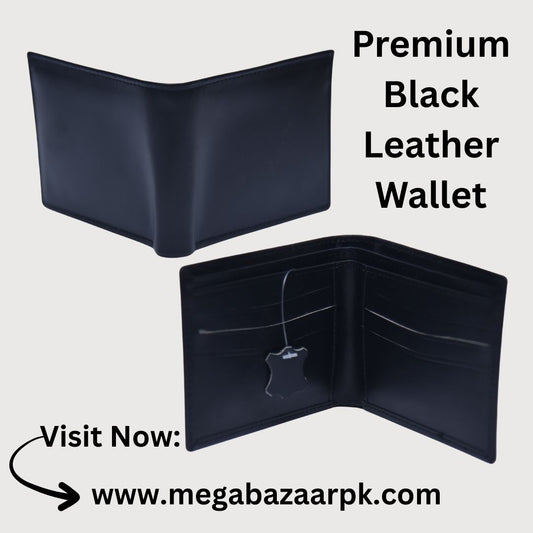 Premium Black Leather Wallet