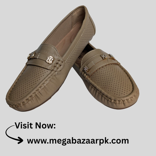 Elegant Beige Loafers for Women – Stylish & Comfortable